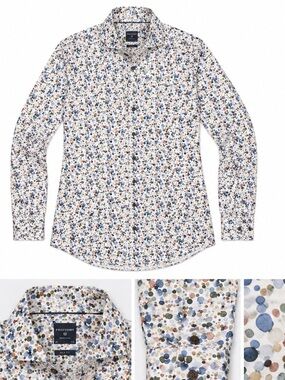 Men’s Profuomo Colourful Dot-Print Dress Shirt